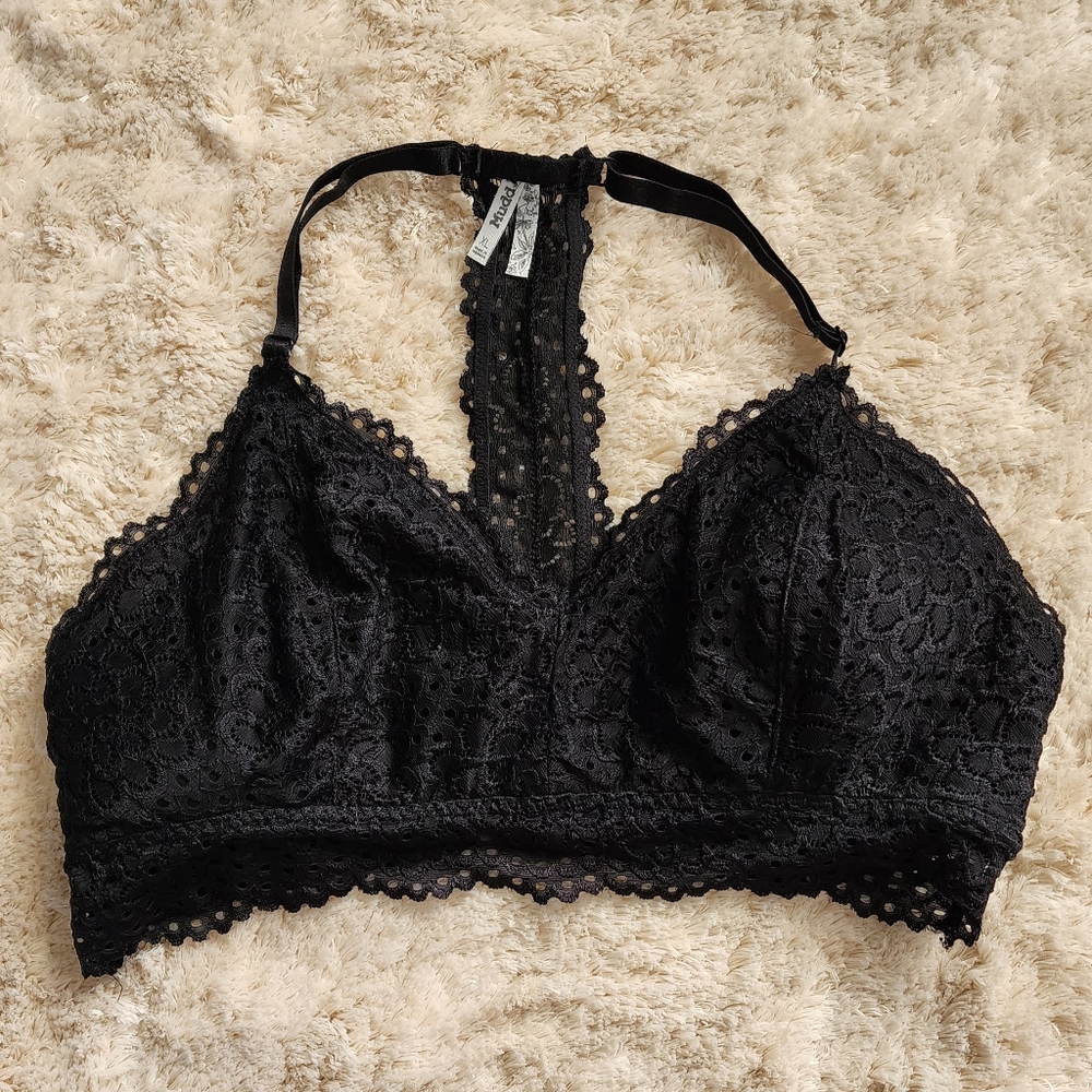 Black lace bralette